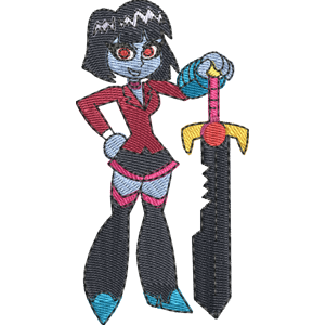 Demon Queenie OK K.O.! Let's Be Heroes Free Machine Embroidery Design