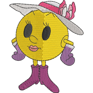 Ms. Pac-Master Pac Man Free Machine Embroidery Design