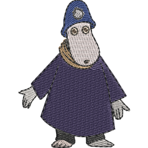 The Police Inspector Moomins Free Coloring Page for Kids