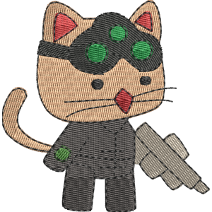 Agent StrikeForce Kitty Free Machine Embroidery Design