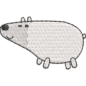 Polar bear Peppa Pig Free Coloring Page for Kids