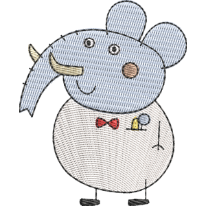 Doctor Elephant Peppa Pig Free Machine Embroidery Design