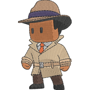 Detective Stumble Guys Free Machine Embroidery Design