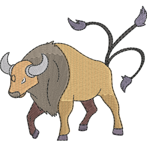 Tauros Pokemon Free Coloring Page for Kids
