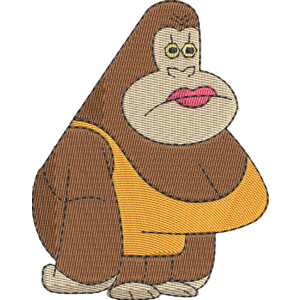 Female Monkey Zig & Sharko Free Machine Embroidery Design