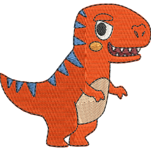 Red Rex Pinkfong Free Machine Embroidery Design