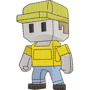 Pixel Guy Stumble Guys Free Machine Embroidery Design