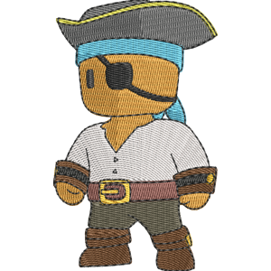 Pirate Seadog Stumble Guys Free Machine Embroidery Design