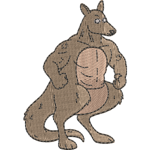 Jacked Kangaroo We Bare Bears Free Machine Embroidery Design