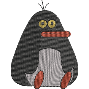 Female Penguin Zig & Sharko Free Machine Embroidery Design