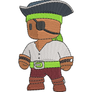 Pirate Morgan Stumble Guys Free Machine Embroidery Design