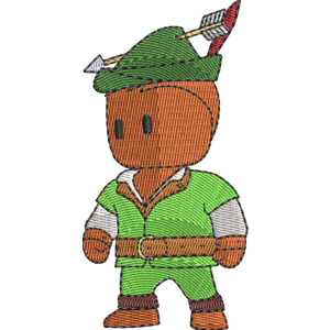 Green Hood Stumble Guys Free Machine Embroidery Design