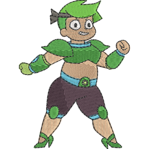 Green Guts OK K.O.! Let's Be Heroes Free Machine Embroidery Design