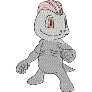 Machop Pokemon Free Coloring Page for Kids
