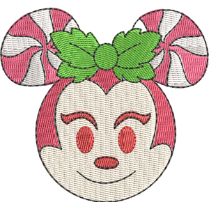 Peppermint Minnie Disney Emoji Blitz Free Machine Embroidery Design