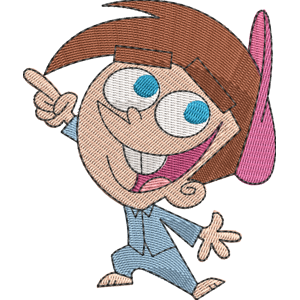 Timmy Turner in Pajamas Fairly Odd Parents Free Machine Embroidery Design