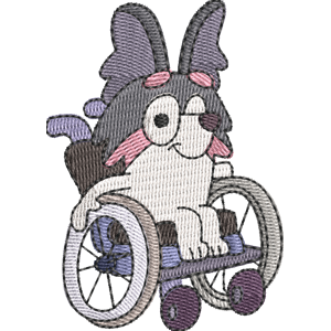 Wheelchair Kid Bluey Free Machine Embroidery Design