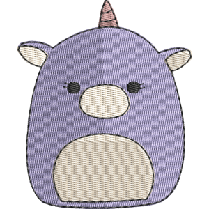 Astrid the Purple Unicorn Squishmallows Free Machine Embroidery Design