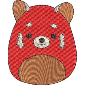 Cici the Red Panda Squishmallows Free Machine Embroidery Design