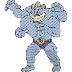 Machamp 1 Pokemon Free Coloring Page for Kids