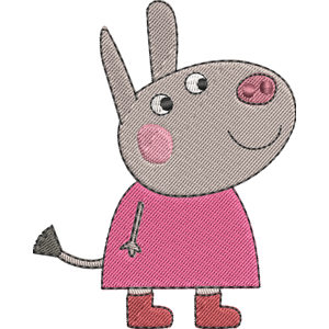 Delphine Donkey Peppa Pig Free Coloring Page for Kids