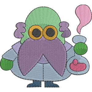 Prof. Heff Moshi Monsters Free Coloring Page for Kids