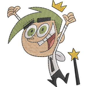 Cosmo Jumping Fairly Odd Parents Free Machine Embroidery Design