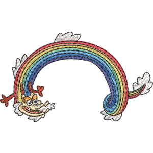 Rainbow Dragon OK K.O.! Let's Be Heroes Free Machine Embroidery Design