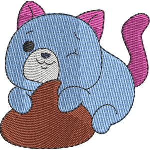 Crumble the Kitten Pikmi Pops Free Machine Embroidery Design