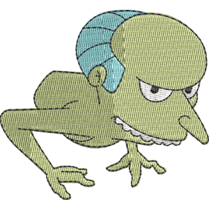 Burns Monster Simpsons Free Machine Embroidery Design