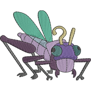 Purple Locusts Amphibia Free Machine Embroidery Design