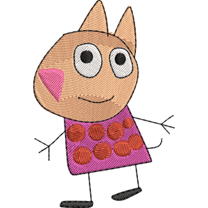 Gertrude Cat Peppa Pig Free Coloring Page for Kids