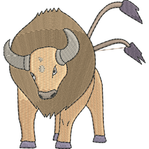 Tauros 1 Pokemon Free Coloring Page for Kids