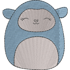 Cris the Blue Lamb Squishmallows Free Machine Embroidery Design