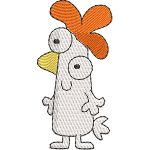 Chuckles the Chicken Fluffy Gardens Free Machine Embroidery Design