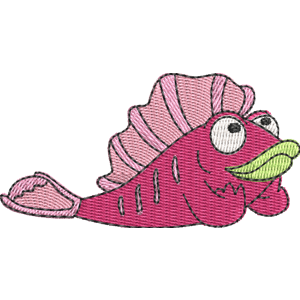 Darwin Fish Simpsons Free Machine Embroidery Design