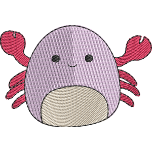 Cailey the Pink Crab Squishmallows Free Machine Embroidery Design