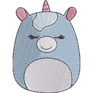 Anouk the Tie-Dye Unicorn Squishmallows Free Machine Embroidery Design