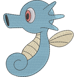 Horsea Pokemon Free Coloring Page for Kids