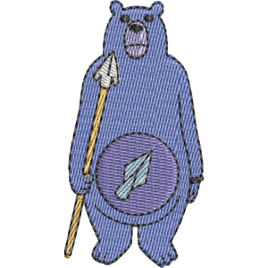 Spear Bear Adventure Time Free Coloring Page for Kids