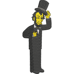 Abraham Lincoln Simpsons Free Machine Embroidery Design