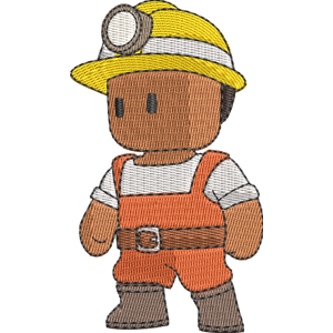 Miner Mike Stumble Guys Free Machine Embroidery Design