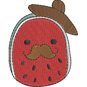 Arturo the Watermelon Squishmallows Free Machine Embroidery Design