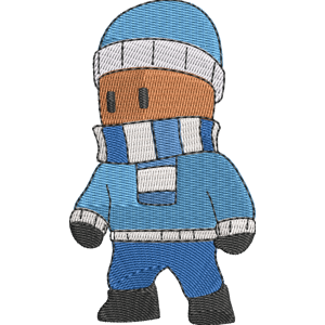 Winter Blues Stumble Guys Free Machine Embroidery Design