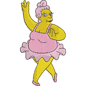 Tina Ballerina Simpsons Free Machine Embroidery Design