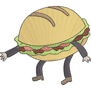 Sandwich Monster Regular Show Free Machine Embroidery Design