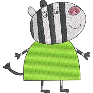 Mrs Zebra Peppa Pig Free Coloring Page for Kids