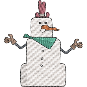 Snowman Willie Wow! Wow! Wubbzy! Free Machine Embroidery Design