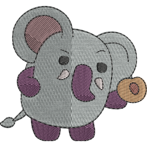 Trumpet the Elephant Pikmi Pops Free Machine Embroidery Design