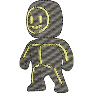 Glowman Stumble Guys Free Machine Embroidery Design